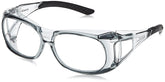 Champion ballistic glasses worn over prescription eyewear with clear lenses